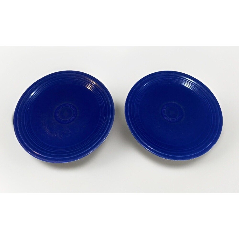 Fiesta Ware Cobalt Blue 9.5” Dinner Plate Set Of 2 Homer Laughlin Plates Fiesta